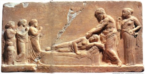 Bas-relief d'Esculape, Dieu mythologique de la Médecine
